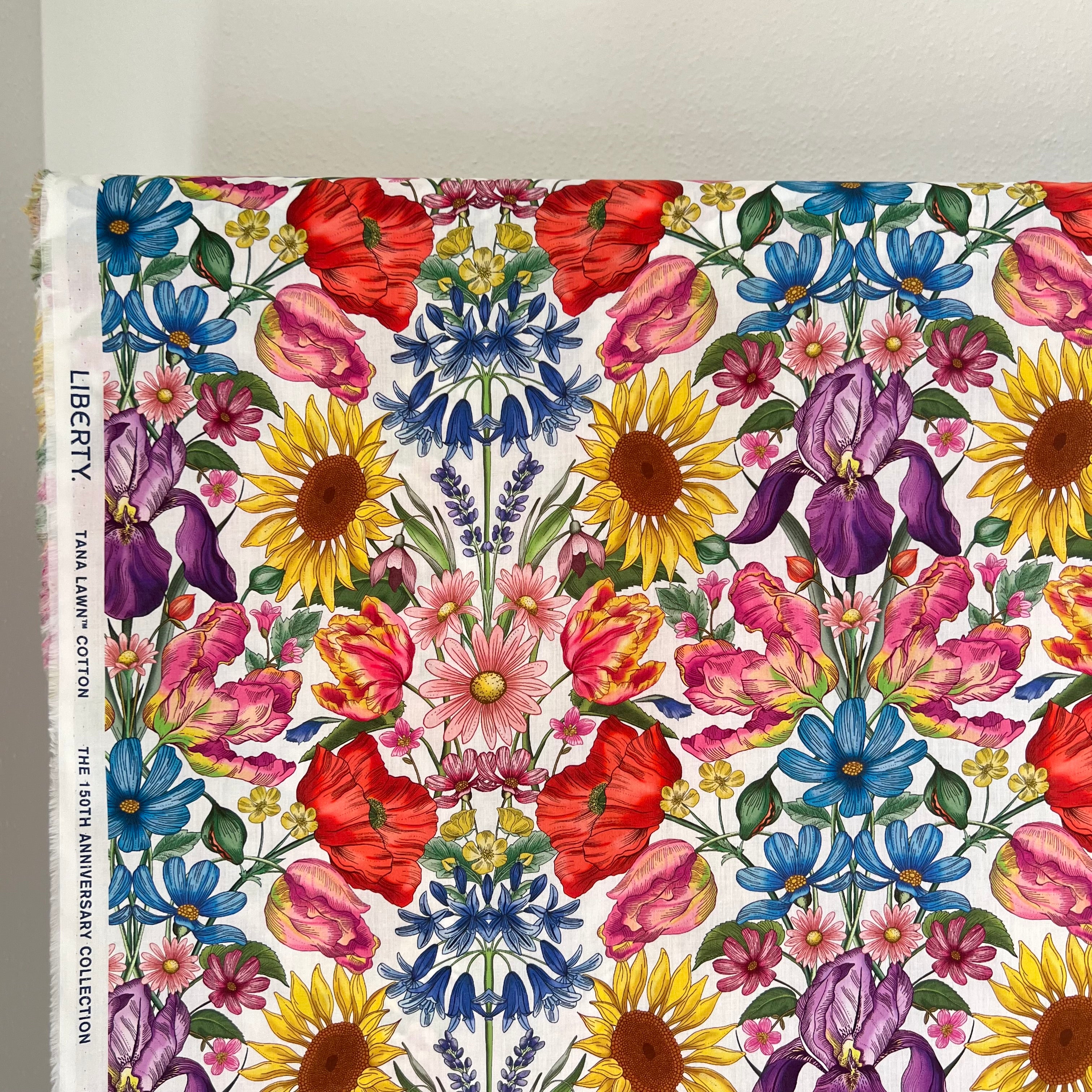 Liberty London- Floral Muse Tana Lawn Cotton- Purple, Red, Blue, Yellow, Pink
