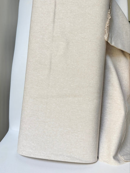 Pale Beige "Flax" Essex Linen- Cotton Blend YARN DYE CANVAS Fabric- 44" Wide