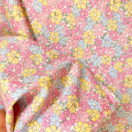 Liberty London- Sadie Rose Tana Lawn Cotton- Pink, Blue, Yellow