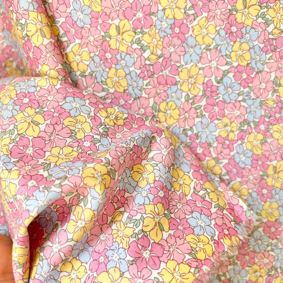 Liberty London- Sadie Rose Tana Lawn Cotton- Pink, Blue, Yellow