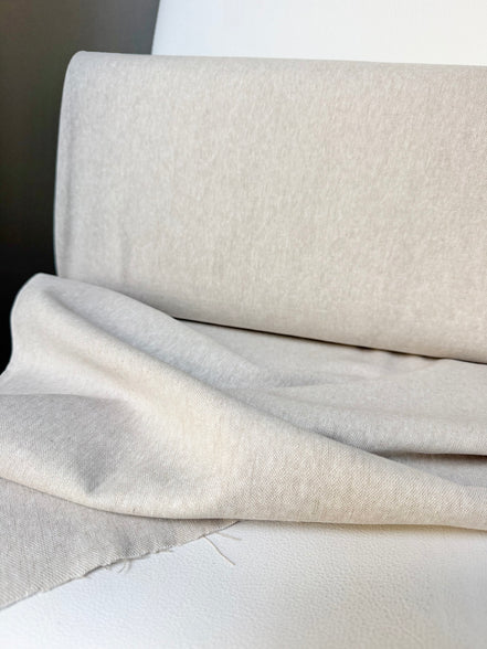 Pale Beige "Flax" Essex Linen- Cotton Blend YARN DYE CANVAS Fabric- 44" Wide