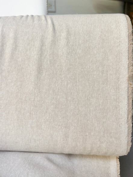 Pale Beige "Flax" Essex Linen- Cotton Blend YARN DYE CANVAS Fabric- 44" Wide