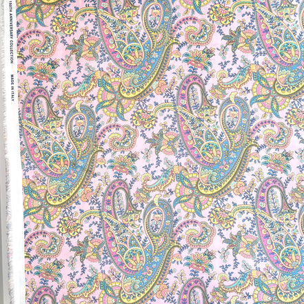 Liberty London- Florence Melody Tana Lawn Cotton- Blue, Yellow, Pink- Paisley