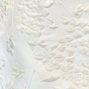 White Floral Silk Blend European Cloque Jacquard- 52” (1732)