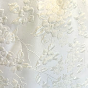 White Floral Silk Blend European Cloque Jacquard- 52” (1732)