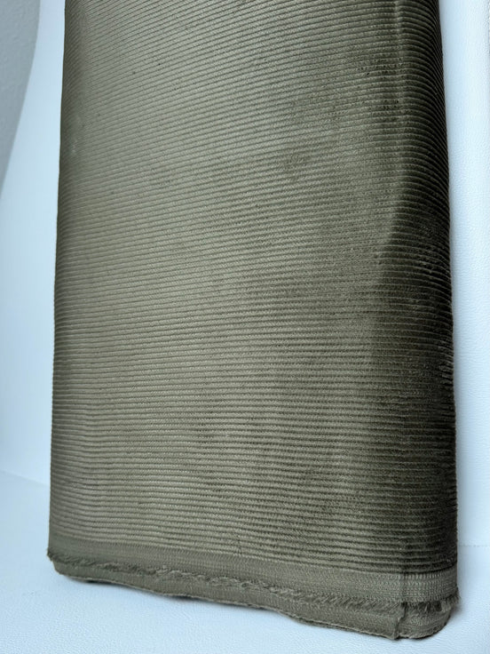 OLIVE Cotton Corduroy 8 Wale- 56” Wide Fabric