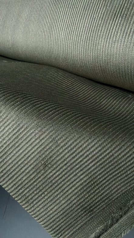 OLIVE Cotton Corduroy 8 Wale- 56” Wide Fabric