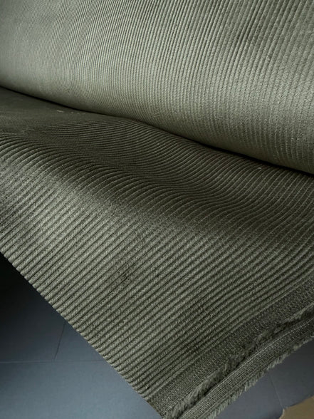 OLIVE Cotton Corduroy 8 Wale- 56” Wide Fabric
