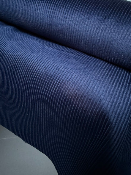 NAVY Cotton Corduroy 8 Wale- 56” Wide Fabric
