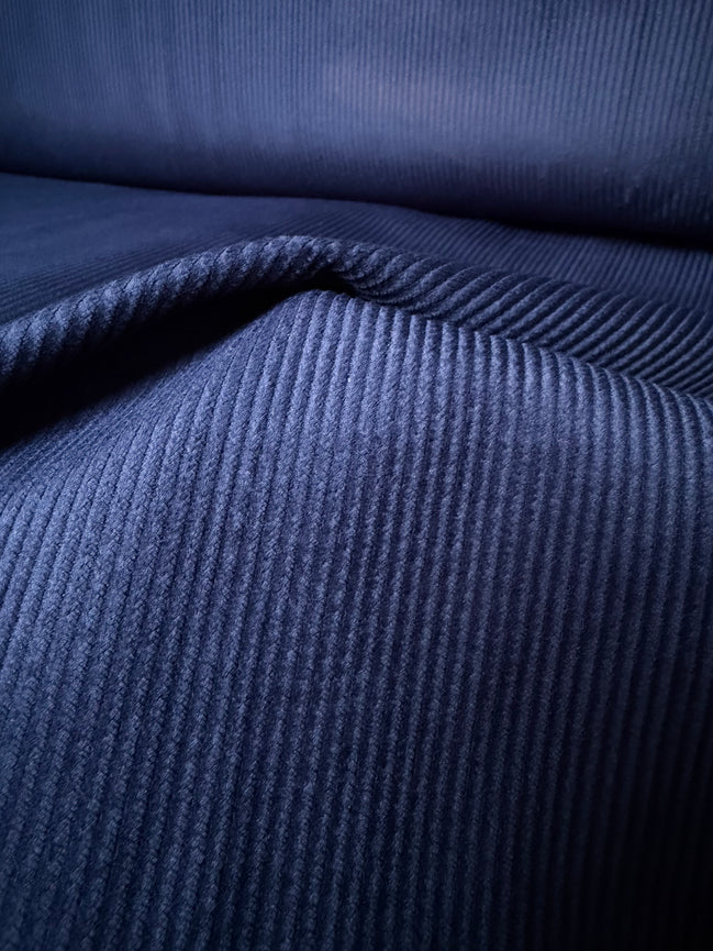 NAVY Cotton Corduroy 8 Wale- 56” Wide Fabric
