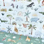 The Wild Ones- Jungle Animals, Rainbows, Sloths- Cream 