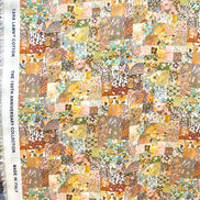Liberty London- Archive Patchwork Tana Lawn Cotton- Blue, Yellow, Green, Orange- Pink