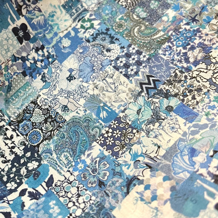 Liberty London- Archive Patchwork Tana Lawn Cotton- Blue & Navy