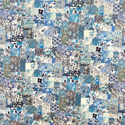 Liberty London- Archive Patchwork Tana Lawn Cotton- Blue & Navy