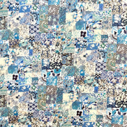 Liberty London- Archive Patchwork Tana Lawn Cotton- Blue & Navy