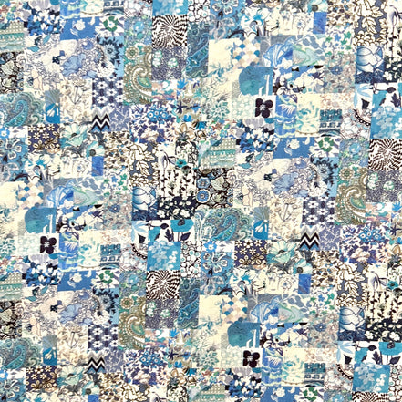 Liberty London- Archive Patchwork Tana Lawn Cotton- Blue & Navy