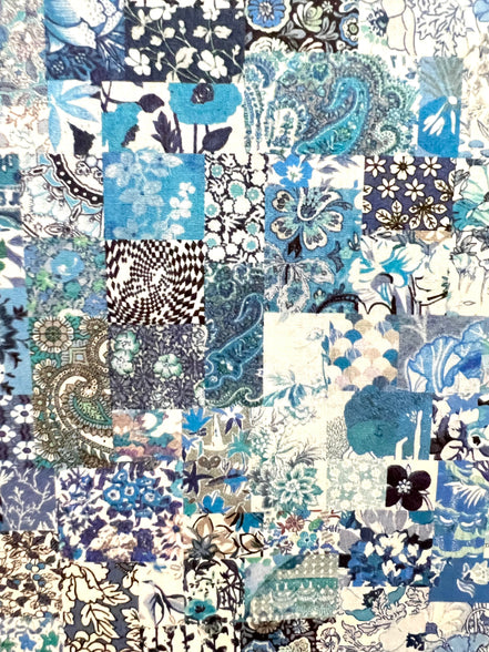 Liberty London- Archive Patchwork Tana Lawn Cotton- Blue & Navy