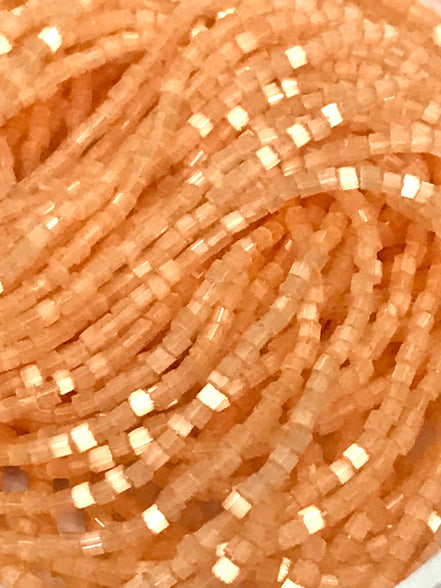Satin Light Orange 2 Cut Beads- 11* (2171)