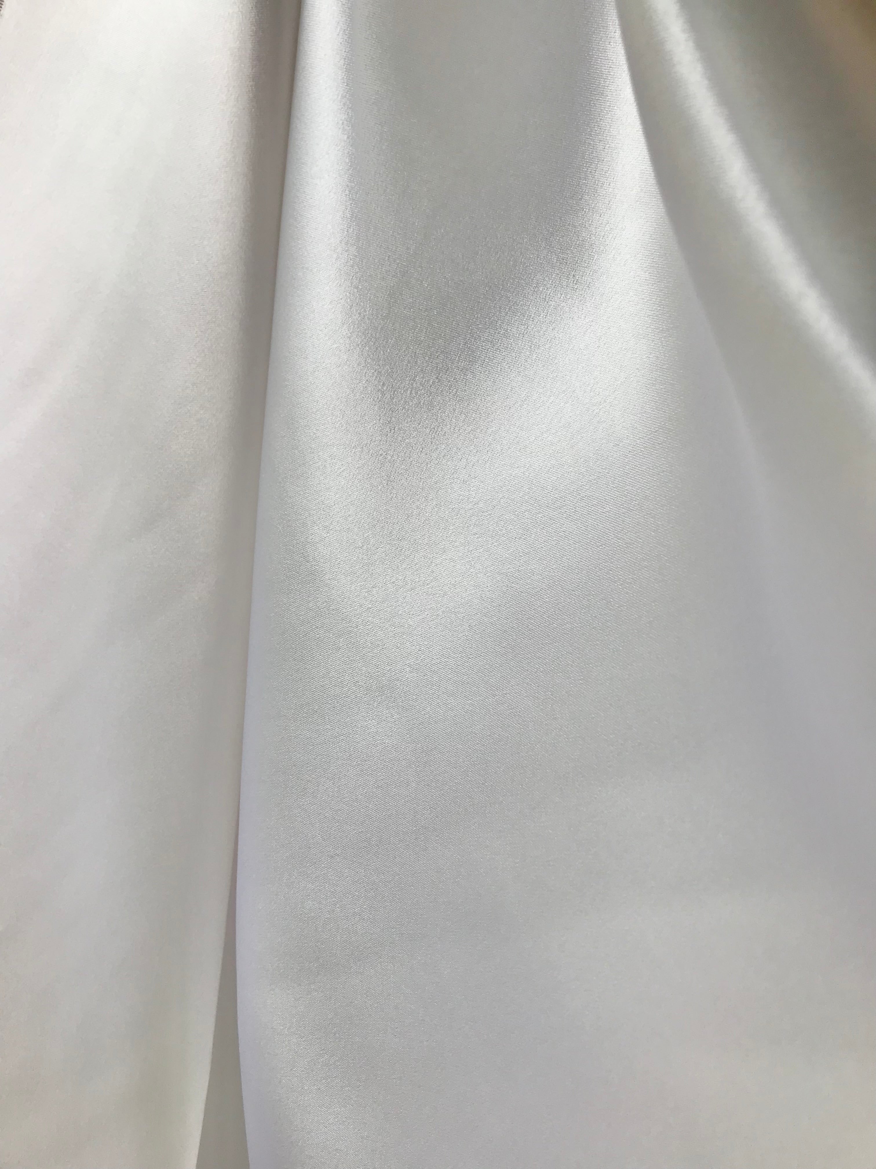 Diamond White 100% Silk 4-Ply Crepe Back Satin- 40 MM- 44