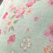 Kokka Japanese Sakura- 100% Cotton- 43” Wide- Subtle Metallic- Hot Pink, Mint
