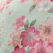 Kokka Japanese Sakura- 100% Cotton- 43” Wide- Subtle Metallic- Hot Pink, Mint