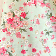 Kokka Japanese Sakura- 100% Cotton- 43” Wide- Subtle Metallic- Hot Pink, Mint