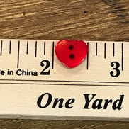 Red Pearl Heart Buttons- P-8323