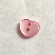 Pink Pearl Heart Buttons- P-8322