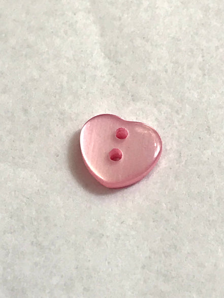 Pink Pearl Heart Buttons- P-8322