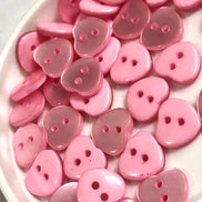 Pink Pearl Heart Buttons- P-8322