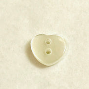 White Pearl Heart Buttons- P-8324