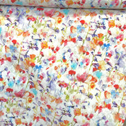 Inky Fields- Multi-color w/ Red- Liberty Tana Lawn
