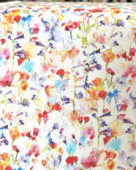 Inky Fields- Multi-color w/ Red- Liberty Tana Lawn