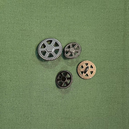M-067A Metal Steampunk Button- 15mm, 20mm, 23mm