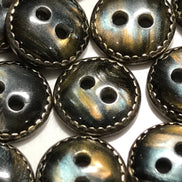 Antique Silver- Smoke Pearl Buttons- - 7/16
