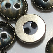 Antique Silver- Smoke Pearl Buttons- - 7/16