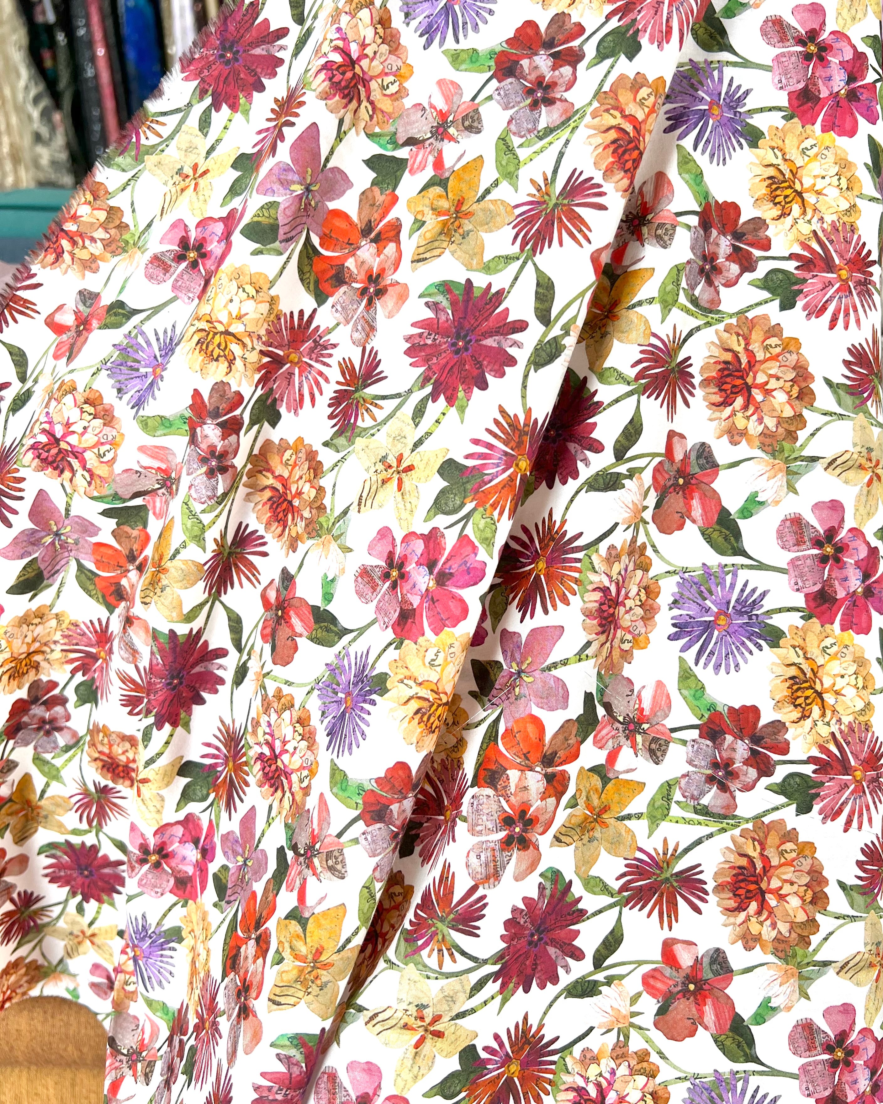 Floral Letters - Liberty London Tana Lawn Cotton