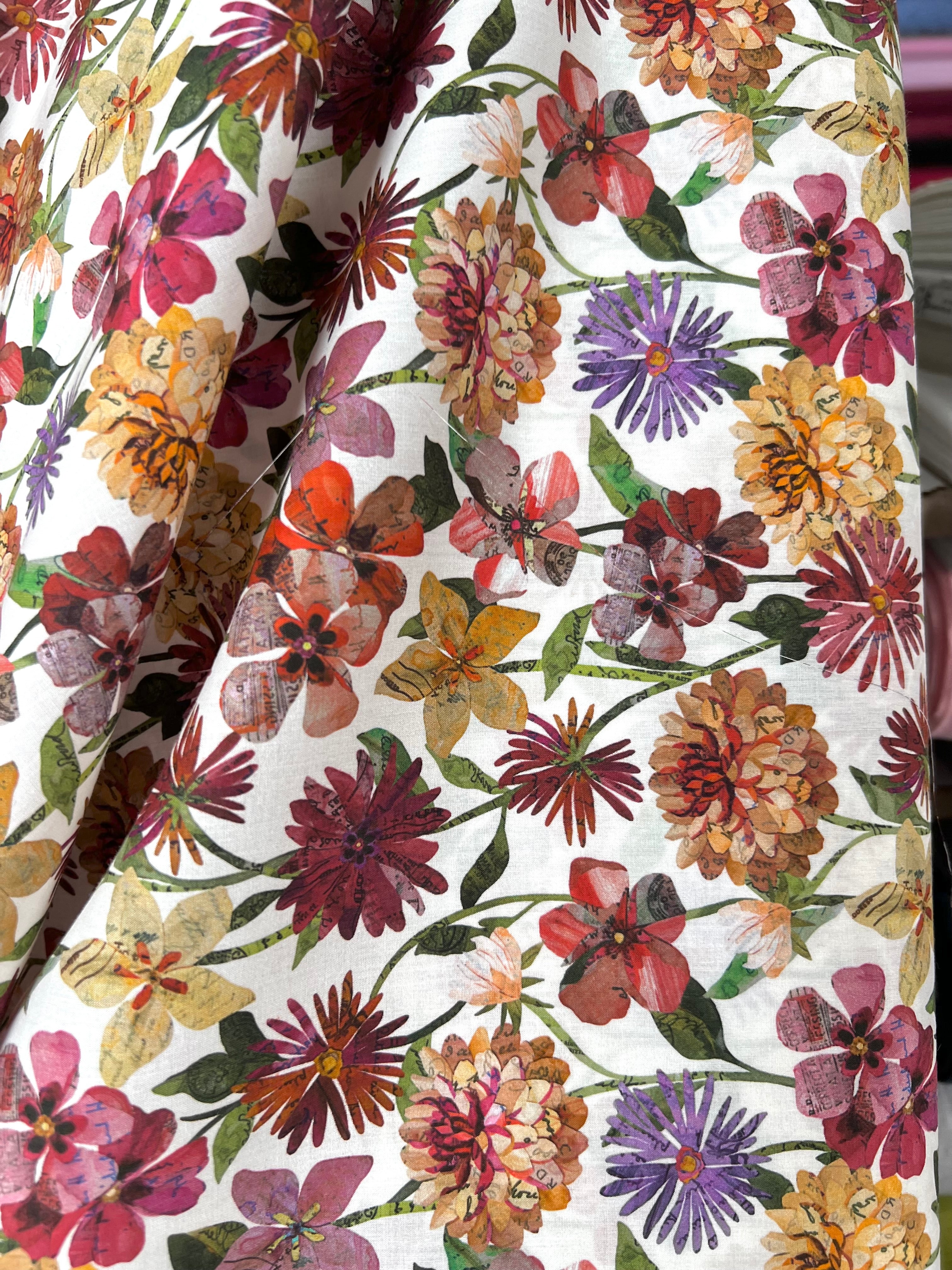 Floral Letters - Liberty London Tana Lawn Cotton