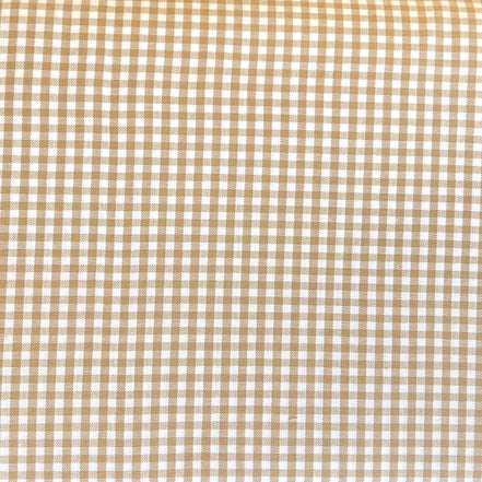 Warm Beige “Sand" Carolina Gingham- 1/8”- Cotton- 44” Wide