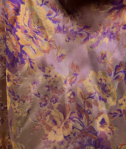 Gold and Purple Floral Italian Brocade- 59" (1718)