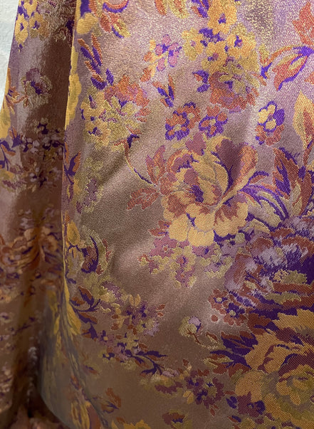Gold and Purple Floral Italian Brocade- 59" (1718)