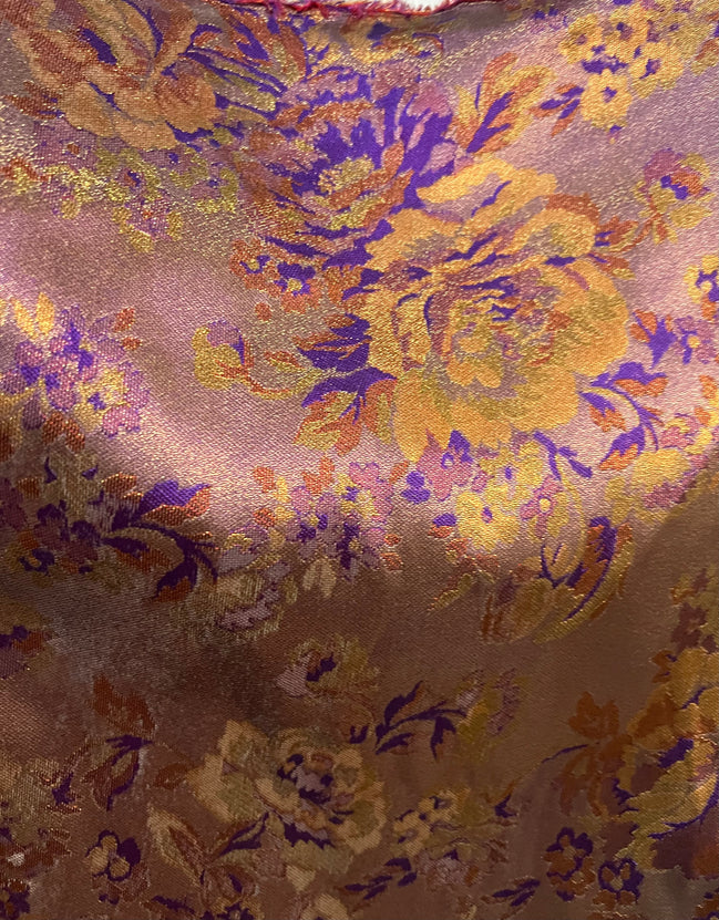 Gold and Purple Floral Italian Brocade- 59" (1718)