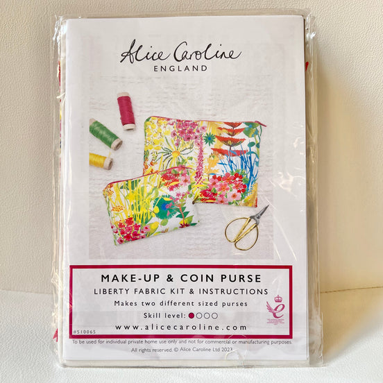 Alice Caroline- Liberty Tana Lawn Mixed Colours Make-Up & Coin Purse Kit