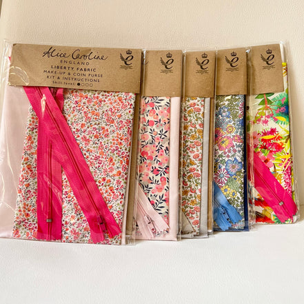 Alice Caroline- Liberty Tana Lawn Mixed Colours Make-Up & Coin Purse Kit