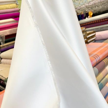 Italian Double Face Satin- Poly- 60” Wide- White #1
