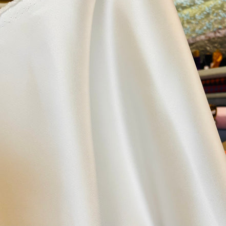 Italian Double Face Satin- Poly- 60” Wide- Off- White #2
