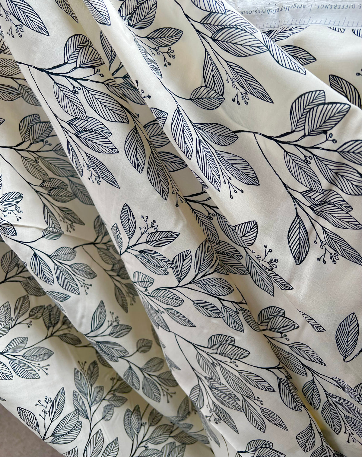 Botanical, Leaves On Ecru 