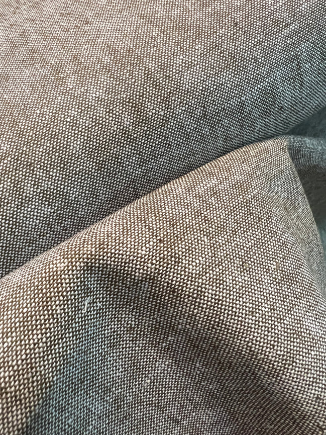 Essex Yarn Dyed Linen- Cotton Blend- “Olive” Gray-Green-Brown- 43"