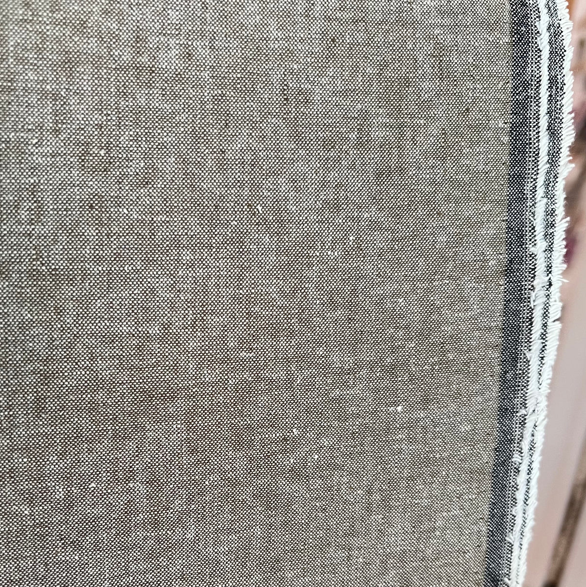 Essex Yarn Dyed Linen- Cotton Blend- “Olive” Gray-Green-Brown- 43