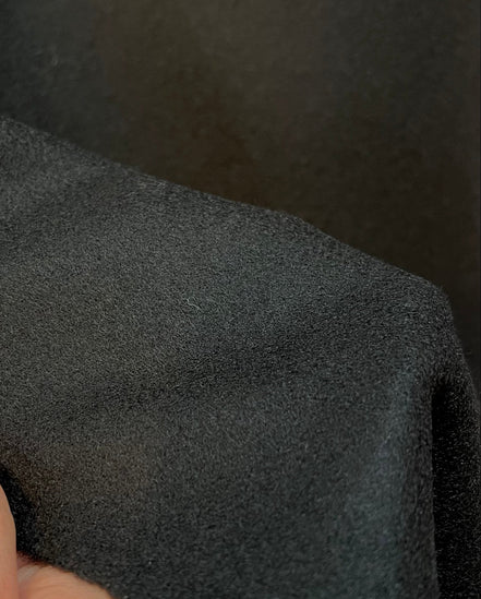 Black Wool Blend Coating- "Rome"- 60"